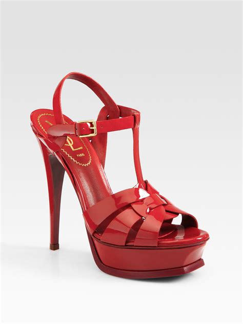 ysl shoes red|yves saint laurent sandals heels.